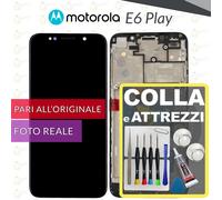 DISPLAY MOTOROLA MOTO E6 PLAY XT-2029 SCHERMO LCD FRAME VETRO +COLLAeKIT