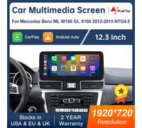 Display multimediale da 12.3 ''per Benz ML W166 GL X166 GLE GLS 2012-2018 Touch Screen Wireless Carplay Navigazione Android Auto