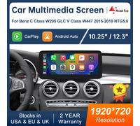 Display multimediale per Benz Classe C W205 GLC Classe V W447 2015-2019 NTG5.0 Touch Screen Wireless Carplay Navigazione Android Auto
