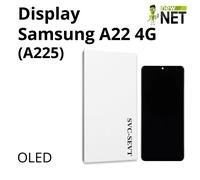 Display OLED compatibile con Samsung Galaxy A22 (A225) , Touch Screen, Con frame