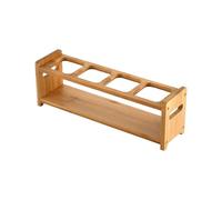 Display Olio In Legno - Supporto Rustico, Organizzatore Stabile | Scaffale Decorativo Con 4 Sedi, Portafogli Con Alveoli Scavati, Eleganti Soluzione Di Layout Sul Bancone Della Cucina, Mantieni La Tua