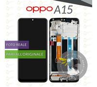 DISPLAY OPPO A15 CPH2185 SCHERMO LCD + VETRO TOUCH SCREEN + FRAME PARI ORIGINALE