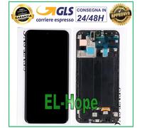 DISPLAY SAMSUNG A50 SM A505F ORIGINALE FULL SIZE VETRO TOUCH LCD FRAME NERO