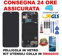 DISPLAY ORIGINALE LCD FRAME SAMSUNG GALAXY A40 SM A405 F TOUCH SCREEN VETRO NERO