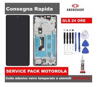 DISPLAY ORIGINALE MOTOROLA MOTO G85 XT2427 TOUCH VETRO FRAME NERO BLU VERDE GRIG