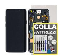 DISPLAY ORIGINALE SAMSUNG S9 PLUS SM-G965F SCHERMO OLED FRAME NERO +COLLAeKIT