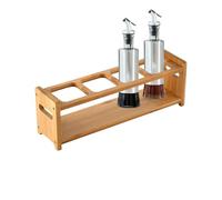 Display per bottiglie di olio in legno - Bottiglie d'olio - Rangemen Shelf, per bottiglie di olio per bancone da cucina a 4 buche - Supporto per lo stoccaggio della pentola di oliva
