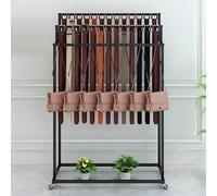 Display per Cintura da Pavimento,Organizzatore per Appendiabiti per Cintura con portacravatte in Metallo,Scaffale per Borsa con Scialli e Sciarpe a 3 Livelli Espositore per Vestiti Commerciali
