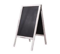 Display per la scheda di gesso realizzati in legno 54x94 cm tappo clienti su entrambi i lati di grandi display pubblicitari pieghevoli con una tavola ideale per gastronomia, negozi ed eventi,Bianca