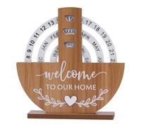 Display per la scrivania del calendario perpetuo - Ruota retrò manuale, organizzatore di tracker da data | Desktop in stile vintage per uso quotidiano nella camera da letto per ufficio, decorazioni ro