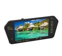 Display per Specchietto Retrovisore 7 Pollici, Contenuti Multimediali Ad Alta Risoluzione, Telecamera di Backup per Specchietto Retrovisore Dash Cam con Telecomando, (Con