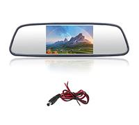 Display per Specchietto Retrovisore per Auto da 5 Pollici 2 Canali di Ingresso DC12V-24V Monitor per Telecamera di Backup per Specchietto Retrovisore Interno