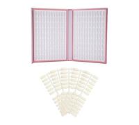Display per unghie, display per la carta dei colori per unghie professionale per 216 colori, grafici di pratica portatili ed eleganti con guida, per ragazze, arte del salone, stazioni di styling