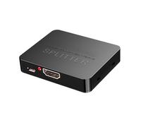 Display porta video Splitter - Distributore video 1 su 2 - Risoluzioni 3D Duplicatore Adattatore switch video, Distributore video HD Duplicatore per distribuzione video efficiente a domic