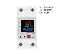 Display regolabile 63A 230V 3IN1 guida din protezione sopra/sotto tensione