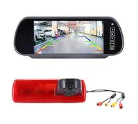 Display retrovisore auto da 7 pollici + schermo super HD grandangolare doppia fotocamera visione notturna luce freno telecamera posteriore per Opel Vauxhall Vivaro/Renault Traffic Ill/Fiat Talento