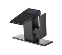 Display Rubinetto Lavabo Nero Rubinetto Corto Bagno Maniglia Singola Acqua Fredda E Calda Con Display Della Temperatura(Black)