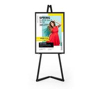 DISPLAY SALES Cavalletto da Pittura in Alluminio Nero Regolabile | Leggero e Portatile per Artisti | Altezza fino a 120 cm | per Poster, Cornici, Quadri, Studio e Eventi Matrimonio