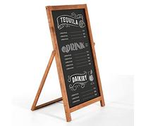 DISPLAY SALES - Cavalletto espositore in legno vintage | Lavagna menu in legno per la pubblicità | Totem pubblicitario in legno con superficie di scrittura di 44 x 77 cm |
