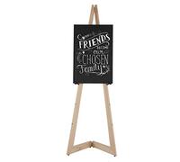 DISPLAY SALES Cavalletto Mobile per Pittura in Legno di Faggio | Look Legno | per Cornici Fino a 120 cm | in Alluminio per Artisti
