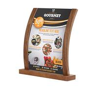 DISPLAY SALES - Espositore da tavolo in legno Arcade DIN A4 | 2 Pezzi | Porta listino in legno di faggio scuro | porta carte in legno, espositore a4, porta cartelli prezzo