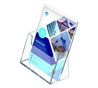 DISPLAY SALES Porta Brochure da Tavolo DIN A4 | Documenti A4 in Formato Verticale | Cartoline Stand-Up in Acrilico Trasparente | 2 Espositori A4 per Ogni Occasione