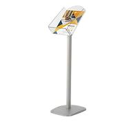 DISPLAY SALES - porta depliant DIN A4, opuscoli, volantini | Espositore con ripiano in acrilico | porta volantini per informazioni, espositore da terra, supporto per volantini in formato verticale