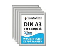DISPLAY SALES - Set 5 cornici a scatto A3 in alluminio impermeabili | Cornici A3 da parete per esterni resistenti alle intemperie | Cornici per poster 30x42 cm con apertura rapida