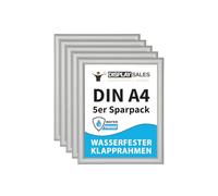 DISPLAY SALES - Set 5 cornici a scatto A4 in alluminio impermeabili | Cornici A4 da parete per esterni resistenti alle intemperie | Cornici per poster 21x30 cm con apertura rapida