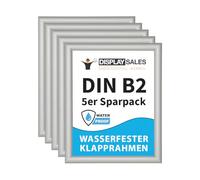 DISPLAY SALES - Set 5 cornici a scatto b2 in alluminio impermeabili | Cornici b2 da parete per esterni resistenti alle intemperie | Cornici per poster 50x70 cm con apertura rapida