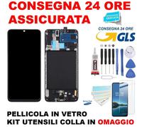 DISPLAY SAMSUNG A70 SM A705F ORIGINALE SERVICE PACK VETRO TOUCH LCD FRAME NERO
