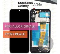 DISPLAY SAMSUNG GALAXY A04e SM-A042 SCHERMO FRAME LCD TOUCH VETRO PARI ORIGINALE