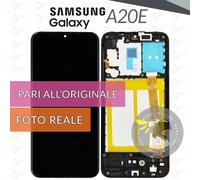 DISPLAY SAMSUNG GALAXY A20E SM-A202 LCD SCHERMO + FRAME PARI A ORIGINALE VETRO