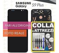 DISPLAY SAMSUNG S9 + PLUS SM-G965 SCHERMO OLED FRAME NERO LCD +COLLAeKIT