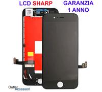 Display Schermo ORIGINALE SHARP Per Apple Iphone 8 BIANCO LCD Touch Vetro oem 3D