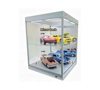 Display Show case Vitrine Silver Led Black Mirror 1/18 - T9-69929MS TRIPLE9