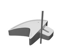 Display Stand for Star Trek USS Voyager Model 3mm Rod Mount 25° Angle