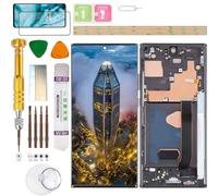Display TFT per Samsung Galaxy Note20 Ultra 5G Kit ricambio schermo Nero | Senza impronte digitali, Schermo non curvo, Kit tutto in uno con cornice, Schermo HD+, Per SM-N986B/DS
