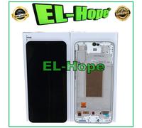 DISPLAY TOUCH LCD ORIGINALE SERVICE SAMSUNG A37 SM-A376 FRAME BIANCO GH82-39232C