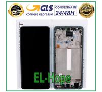 DISPLAY LCD TOUCH ORIGINALE 100% SAMSUNG GALAXY A52 SM A525F A526B FRAME BLU