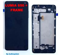 DISPLAY+TOUCH SCREEN +COVER FRAME per MICROSOFT LUMIA 650 NERO NOKIA CORNICE LCD
