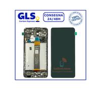 DISPLAY TOUCH +FRAME ORIGINALE SAMSUNG GALAXY A04s SM-A047F NERO SCHERMO VETRO