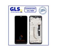 DISPLAY TOUCH SCREEN FRAME ORIGINALE TCL per 20 SE T671H 20SE SCHERMO VETRO NERO