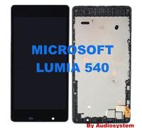DISPLAY TOUCH SCREEN +FRAME per MICROSOFT LUMIA 540 NOKIA TELAIO CORNICE NERO