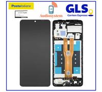 DISPLAY TOUCH SCREEN +FRAME per SAMSUNG GALAXY A06 SM-A065F SCHERMO VETRO NERO