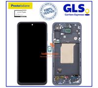 DISPLAY TOUCH SCREEN+FRAME per SAMSUNG GALAXY A55 5G SM-A556B SCHERMO VETRO NERO
