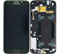 DISPLAY TOUCH SCREEN ORIGINALE SAMSUNG GALAXY S6 EDGE SM-G925 +FRAME VETRO VERDE