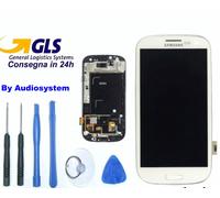 DISPLAY+TOUCH SCREEN SAMSUNG GALAXY S3 i9300 BIANCO +ATTREZZI COVER FRAME VETRO