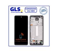DISPLAY TOUCHSCREEN+FRAME per SAMSUNG GALAXY A52s SM-A528B VETRO SCHERMO NERO 6.
