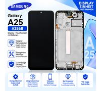 Display originale per Samsung Galaxy A25 A256B con frame Black Service Pack
